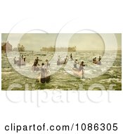 Indians Fishing On The Saint Marys River Free Historical Stock Photography
