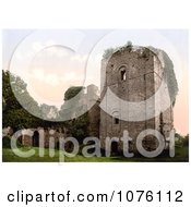 Ivy Growing On The Ruins Of The Norman Styled Keep Of Goodrich Castle At Dusk In Goodrich Herefordshire England Royalty Free Stock Photography