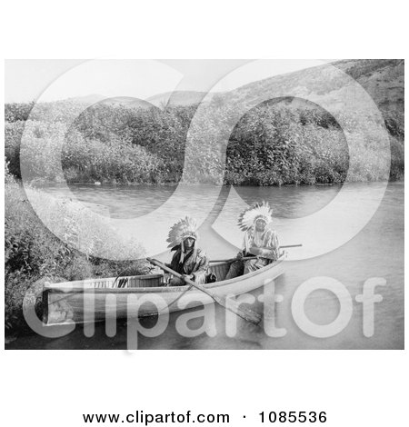 Lakota Indians in a Canoe - Free Historical Stock Photography by JVPD