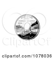 Louis And Clark And The Gateway Arch On The Missouri State Quarter Royalty Free Stock Photography by JVPD