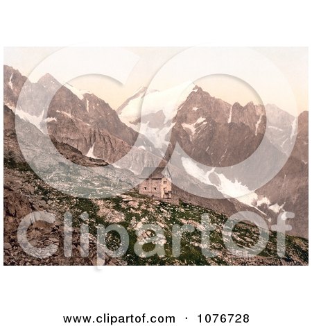 Madron Hut and Presanella, Tyrol, Austria - Royalty Free Stock Photography  by JVPD