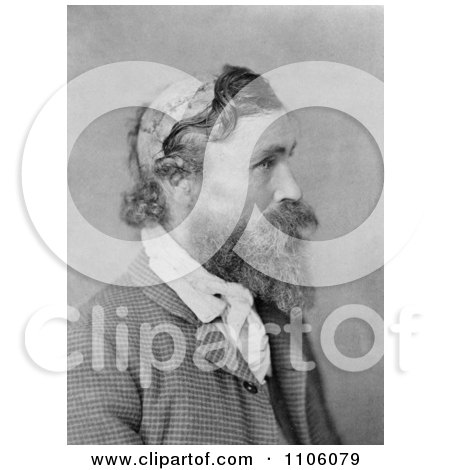 Man, Robert Mcgee, Who Was Scalped By Sioux Chief Little Turtle As A Child In 1864, In Profile In 1890 - Royalty Free Historical Stock Photo by JVPD