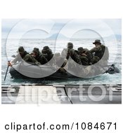 Marines Guiding An Assault Boat Free Stock Photography by JVPD