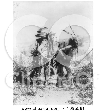 Mato Wammyomni and Mato Pahin, Sioux - Free Historical Stock Photography by JVPD