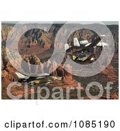 Military Aircraft Over Sedona AZ Free Stock Photography by JVPD