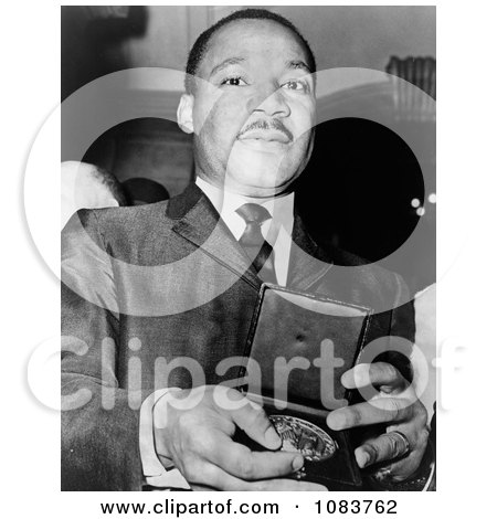MLK Holding a Medallion - Historical Stock Photography by JVPD
