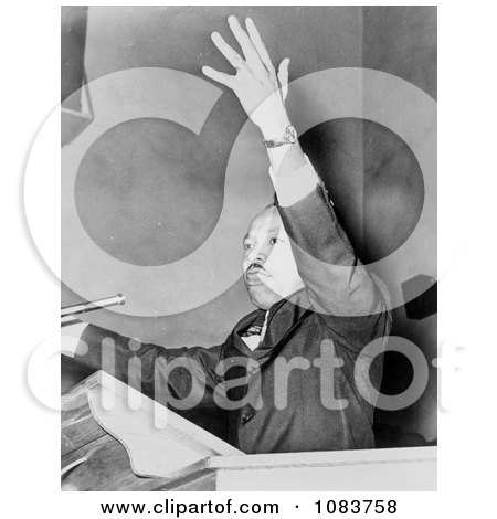 MLK Speaking at a Freedom Rally - Historical Stock Photography by JVPD