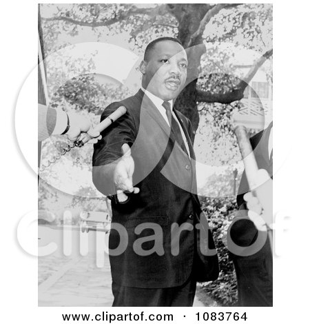 MLK Speaking to the Press - Historical Stock Photography by JVPD