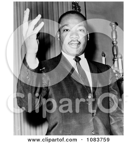 MLK With One Hand Up - Historical Stock Photography by JVPD