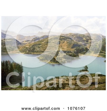 Mountains Surrounding Tarn Hows Coniston Lake District Cumbria England UK - Royalty Free Stock Photography  by JVPD