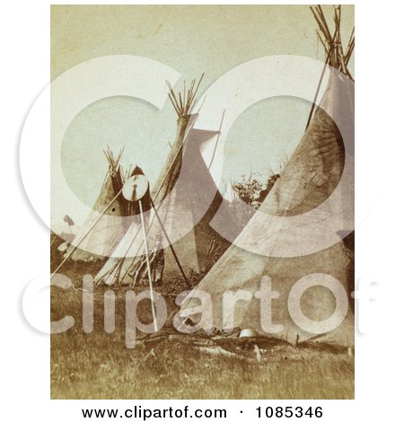 Nez Perce Indian Tipis - Free Historical Stock Photography by JVPD