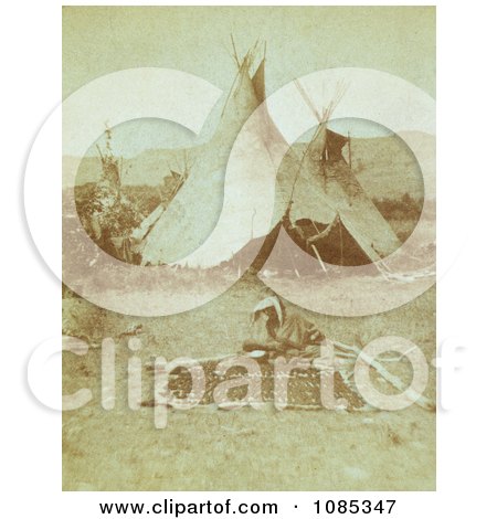 Nez Perce Indians and Tipis - Free Historical Stock Photography by JVPD