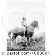 Nez Perce Man On Horse Free Historical Stock Photography