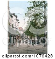 People On A Street Scene With The Pantiles In Royal Tunbridge Wells Kent England Royalty Free Stock Photography