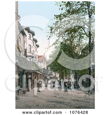 People on a Street Scene With the Pantiles in Royal Tunbridge Wells Kent England - Royalty Free Stock Photography  by JVPD