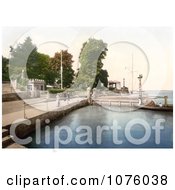 People Strolling Along The Waterfront By The RYS Club House In Cowes Isle Of Wight England UK Royalty Free Stock Photography