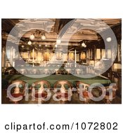 Photochrom Of A Second Class Dining Room Royalty Free Historical Stock Photography by JVPD