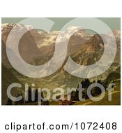 Photochrom Of A View Of Selbsanft Piz Urlu And Todi Mountains Glarus Switzer Royalty Free Historical Stock Photography by JVPD