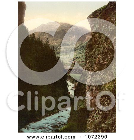 Photochrom of Airolo, Stalvedro, Switzerland - Royalty Free Historical Stock Photography by JVPD