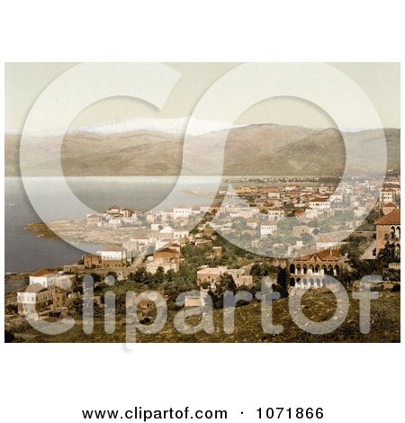 Photochrom of Beyrout and Mount Lebanon - Royalty Free Historical Stock Photo by JVPD