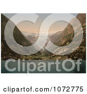 Photochrom Of Buerbrae Glacier In Norway Royalty Free Historical Stock Photography