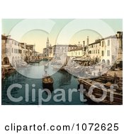 Photochrom Of Chioggia Fish Market Venice Italy Royalty Free Historical Stock Photography by JVPD