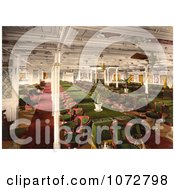 Photochrom Of First Class Dining Area Royalty Free Historical Stock Photography