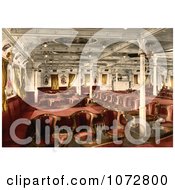 Photochrom Of First Class Dining Room Royalty Free Historical Stock Photography