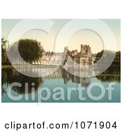 Photochrom Of Fontainebleau Palace In France Royalty Free Historical Stock Photo by JVPD