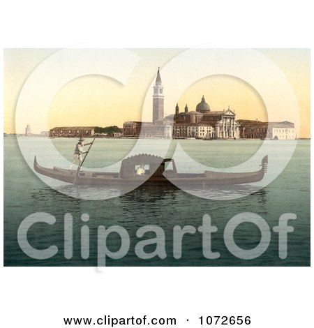Photochrom of Isola di San Giorgio - Royalty Free Historical Stock Photography by JVPD