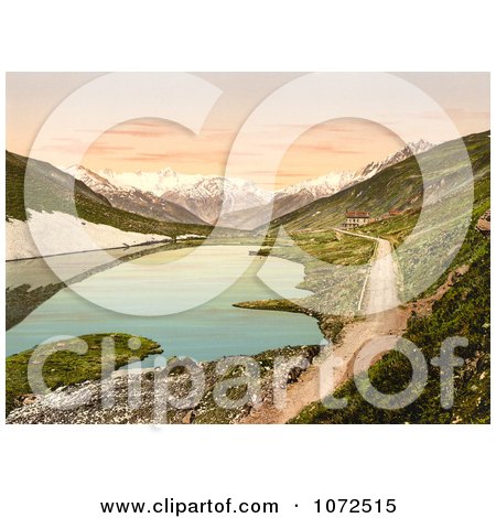 Photochrom of Lake Lucerne, Switzerland - Royalty Free Historical Stock Photography by JVPD