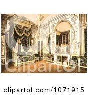 Photochrom Of Napoleon Is Bedroom In Fontainebleau Palace Royalty Free Historical Stock Photo by JVPD