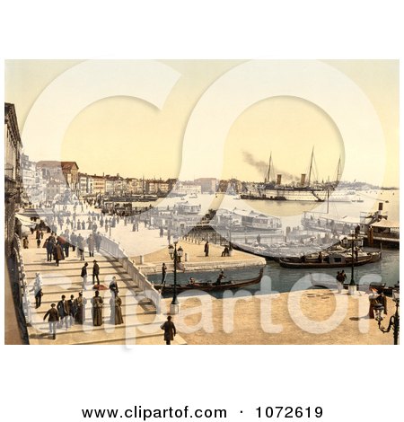 Photochrom of Palazzo dei Dogi, Venice - Royalty Free Historical Stock Photography by JVPD