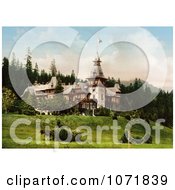 Photochrom Of Pelesch Castle Or Peles Castle Sinaia Roumania Royalty Free Historical Stock Photo by JVPD