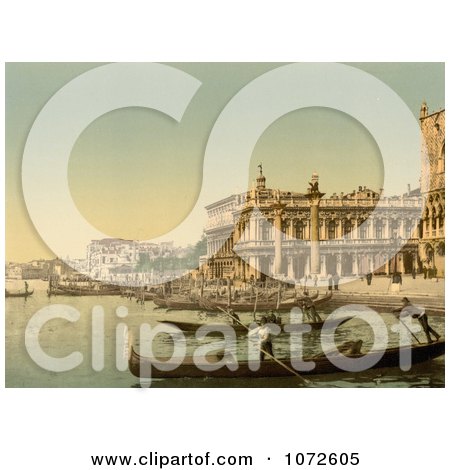 Photochrom of Piazzetta di San Marco, Venice - Royalty Free Historical Stock Photography by JVPD