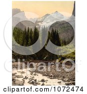 Photochrom Of Rosenlaui Glacier In Switzerland Royalty Free Historical Stock Photography by JVPD