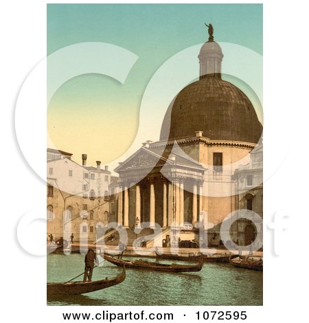 Photochrom of San Simeone Piccolo, Venice, Italy - Royalty Free Historical Stock Photography by JVPD