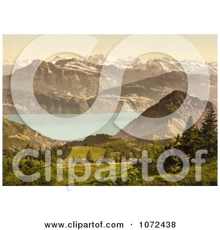 Photochrom of Scheidegg Switzerland - Royalty Free Historical Stock Photography by JVPD