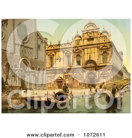 Photochrom of Scuola di San Marco, Venice, Italy - Royalty Free Historical Stock Photography by JVPD