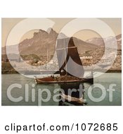 Photochrom Of Ships And A Town Nordlandsbaad Nordland Norway Royalty Free Historical Stock Photography by JVPD