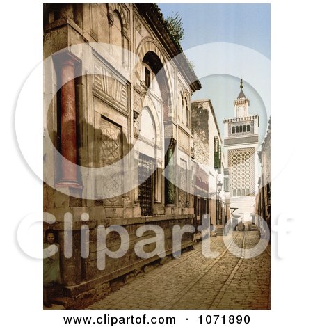 Photochrom of Sidi-Ben-Ziad, Tunisia - Royalty Free Historical Stock Photo by JVPD
