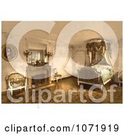 Photochrom Of The Bedroom Of Marie Antoinette At Petit Trianon Royalty Free Historical Stock Photo by JVPD