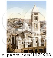 Photochrom Of The Church Of St Saviour Jerusalem Royalty Free Historical Stock Photo by JVPD