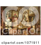 Photochrom Of The Dining Room In Neuschwanstein Castle Royalty Free Historical Stock Photo by JVPD