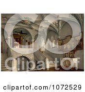 Photochrom Of The Interior Of A Chapel In Zurich Royalty Free Historical Stock Photography by JVPD