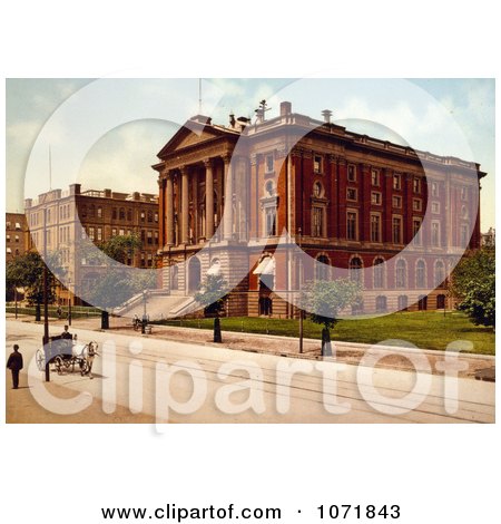 Photochrom of the Massachusetts Institute of Technology, Boston - Royalty Free Historical Stock Photo by JVPD