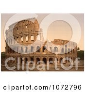 Photochrom Of The Roman Coliseum Exterior Royalty Free Historical Stock Photography