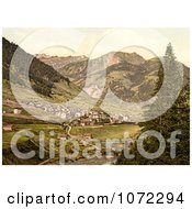 Photochrom Of The St Gotthard Railway In Airolo Switzerland Royalty Free Historical Stock Photography by JVPD