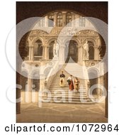 Photochrom Of The Staircase Of The GiantS At DogeS Palace Royalty Free Historical Stock Photography