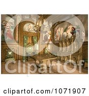 Photochrom Of The Study Room At Neuschwanstein Castle Royalty Free Historical Stock Photo by JVPD